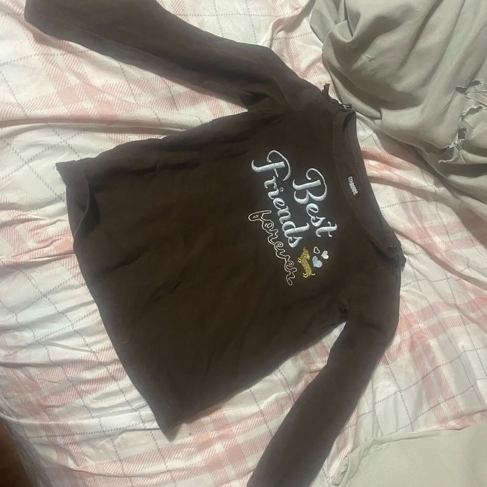 Gymboree Chocolate Long Sleeve‎ Tee - Best Friends Forever